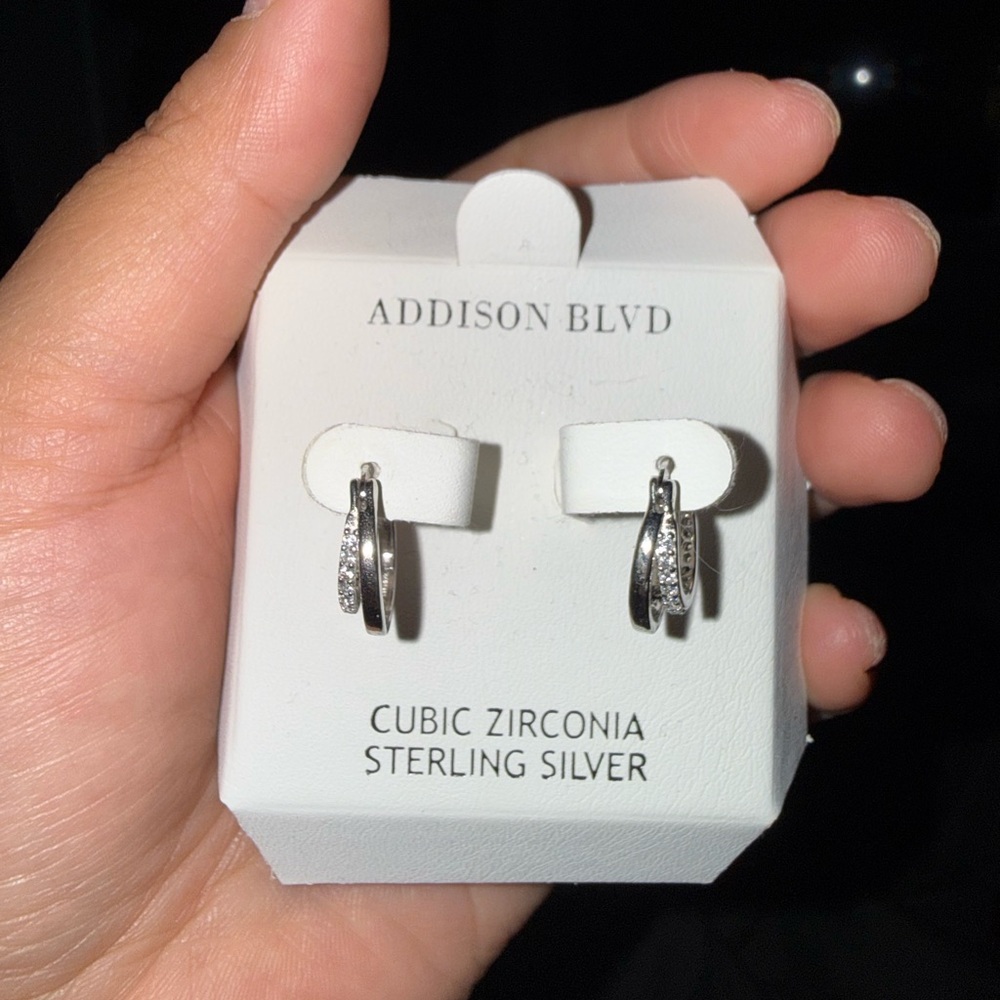 Addison Bay Silver Cubic Zirconia Earrings